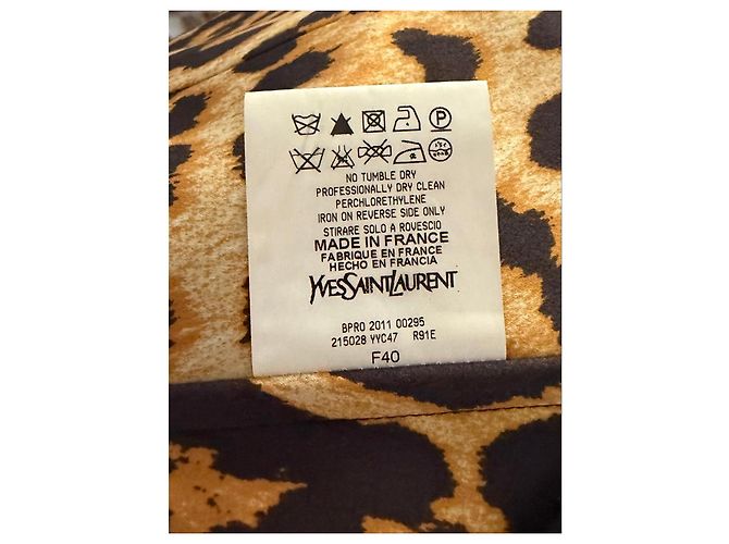 Yves Saint Laurent Abito bustier in seta leopardato Stampa leopardo - vista 4