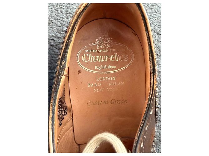 Scarpe Derby Church's in pelle marrone - vista 2