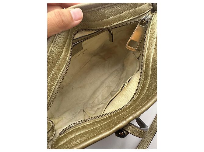 Sac cabas à fermeture éclair Gucci Bree GG Canvas Beige Doré - vue 17