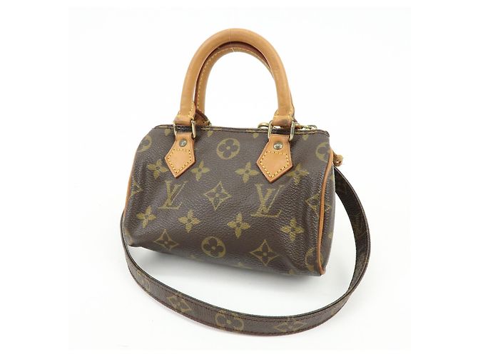 Louis Vuitton Speedy Mini HL Monogram Canvas Marrone - vista 3