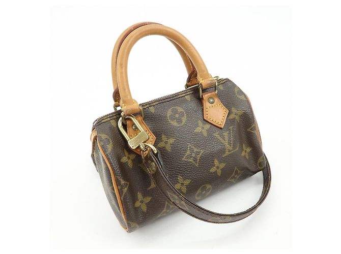 Louis Vuitton Speedy Mini HL Monogram Canvas Marrone - vista 4