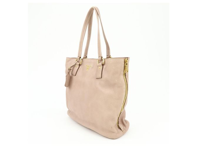Prada Vitello Daino Leather Large Pink - view 3