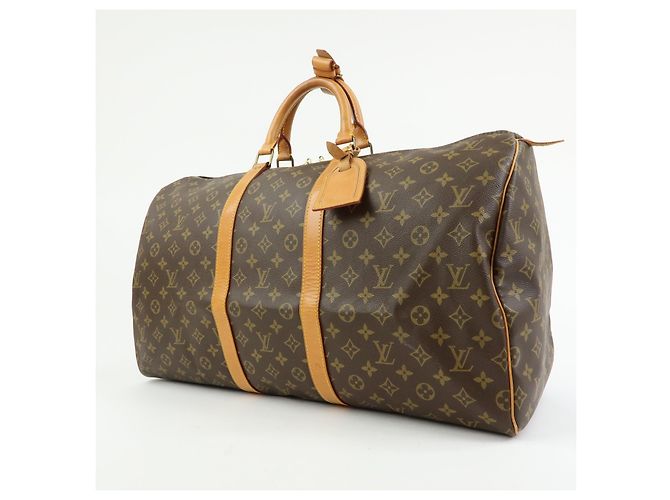 Louis Vuitton Keepall Monogram Canvas 55 Castaño - vista 3