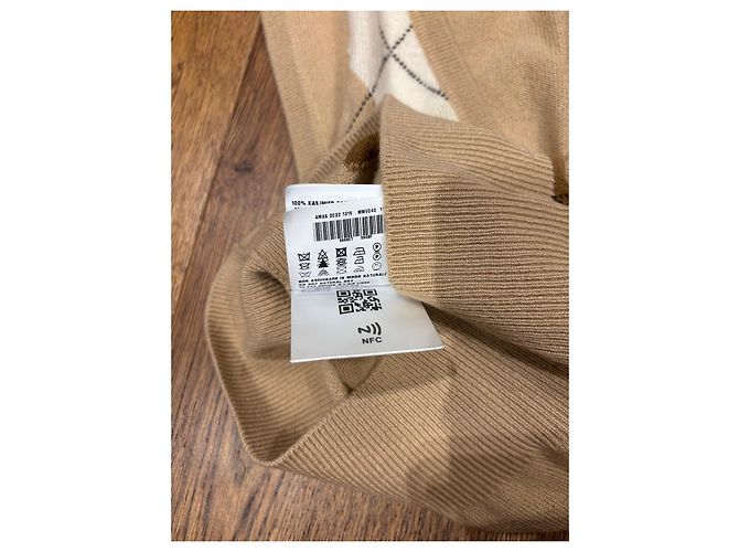 Miu Miu Argyle Strickweste aus Kaschmir Braun Weiß Beige - Ansicht 4
