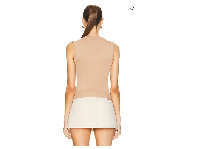 Miu Miu Argyle Strickweste aus Kaschmir Braun Weiß Beige - Ansicht 9
