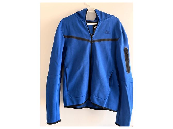 Giacca con cappuccio Nike Tech Fleece blu - vista 2