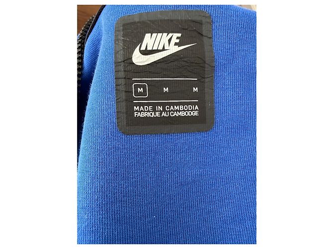 Giacca con cappuccio Nike Tech Fleece blu - vista 4