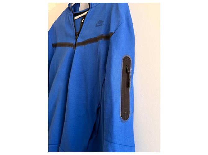 Giacca con cappuccio Nike Tech Fleece blu - vista 6