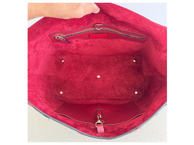 Valentino Borsa Demilune Media con Piume Nero Rosa Rosso Beige Grigio - vista 13