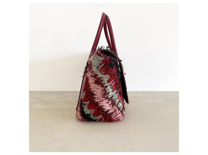 Valentino Borsa Demilune Media con Piume Nero Rosa Rosso Beige Grigio - vista 6