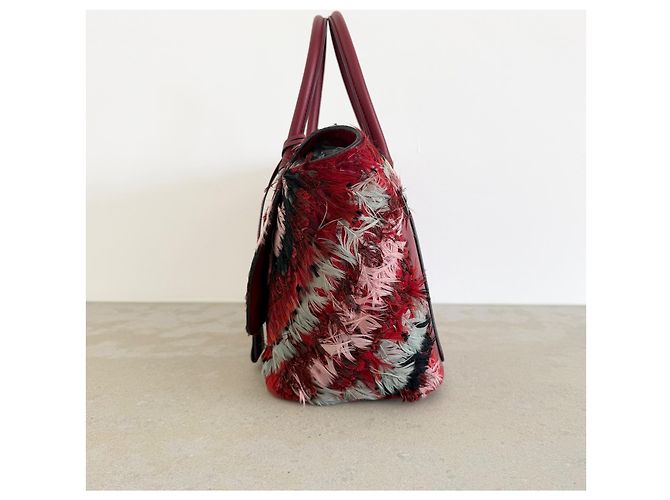 Valentino Borsa Demilune Media con Piume Nero Rosa Rosso Beige Grigio - vista 7