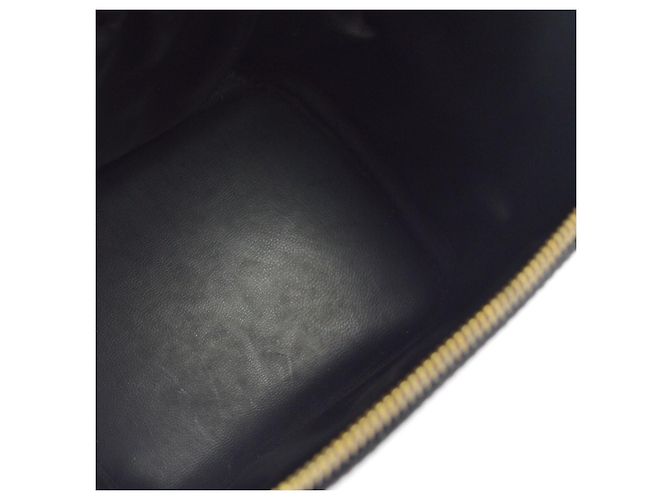 Chanel Vintage Kosmetiktasche aus Lammleder Tall Schwarz - Ansicht 3