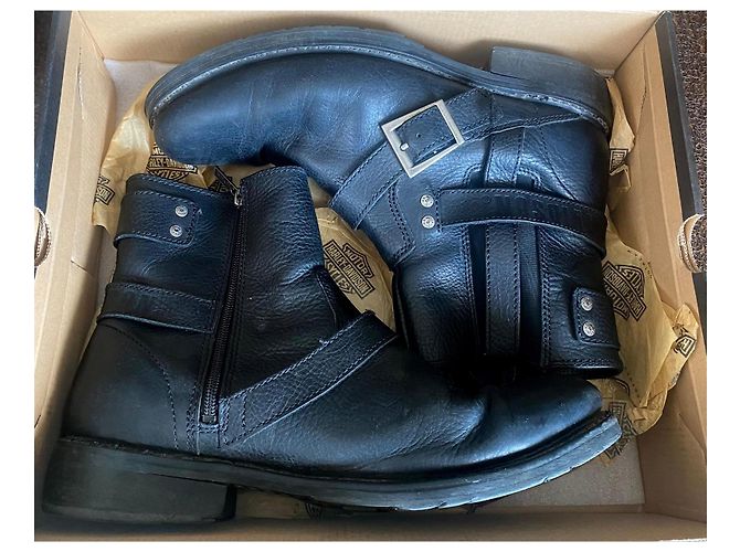 Autre Marque Harley-Davidson Lederstiefel in Schwarz - Ansicht 2