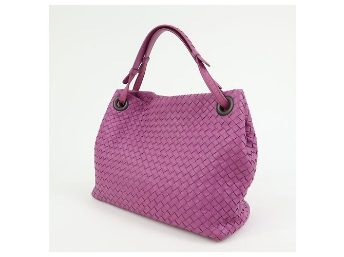 Bottega Veneta Garda Intrecciato Nappa Medium Porpora - vista 3