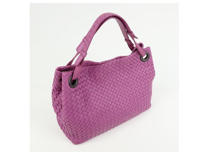 Bottega Veneta Garda Intrecciato Nappa Medium Porpora - vista 4
