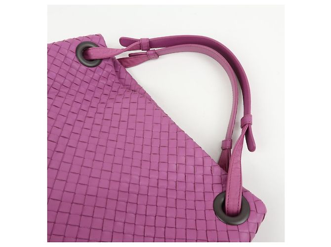 Bottega Veneta Garda Intrecciato Nappa Medium Porpora - vista 6