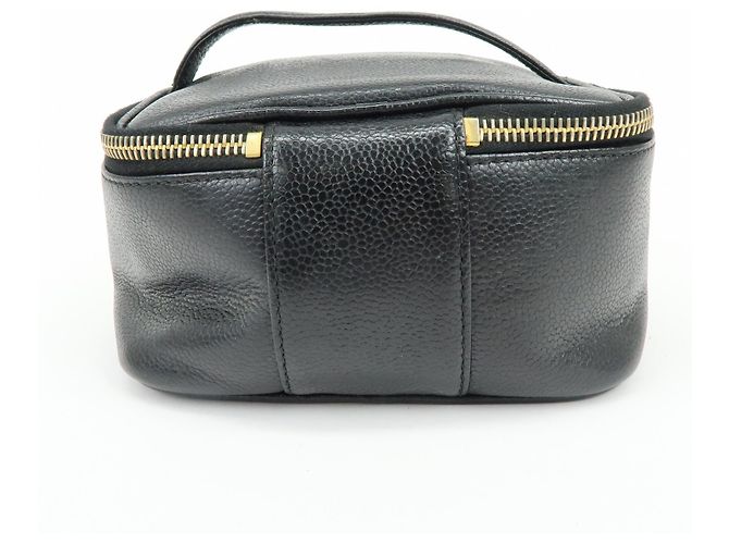 Classique Chanel Vintage Timeless Cosmetic Case Caviar Small Noir - vue 2