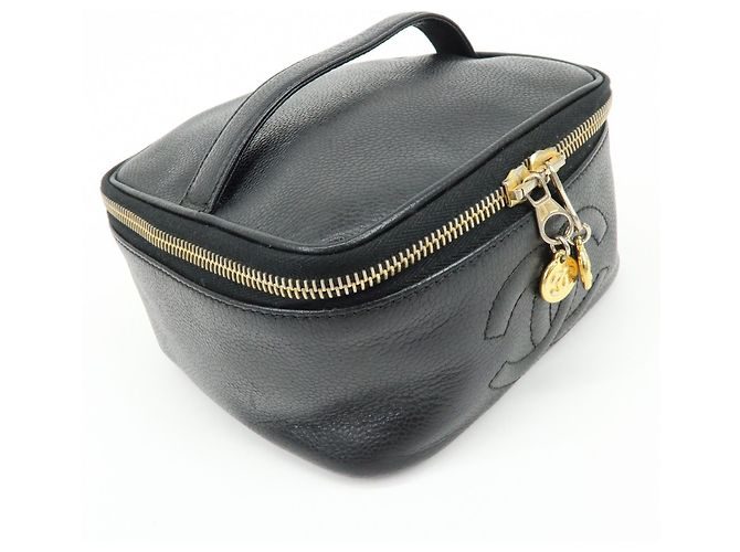 Classique Chanel Vintage Timeless Cosmetic Case Caviar Small Noir - vue 4