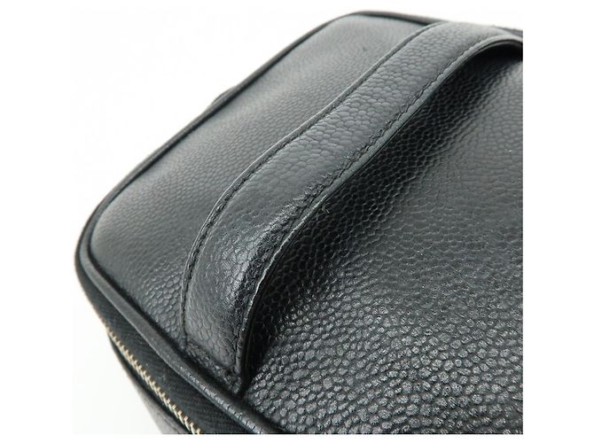 Classique Chanel Vintage Timeless Cosmetic Case Caviar Small Noir - vue 7