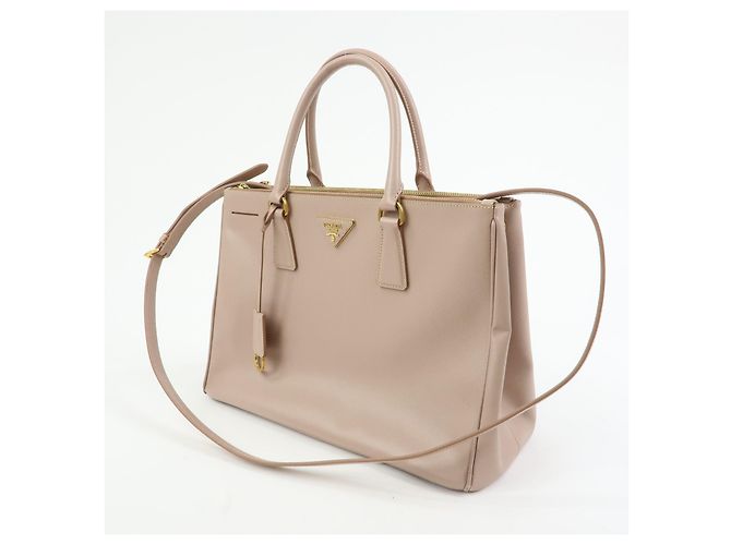Prada Galliera de piel Saffiano con aplique Large Rosa - vista 3