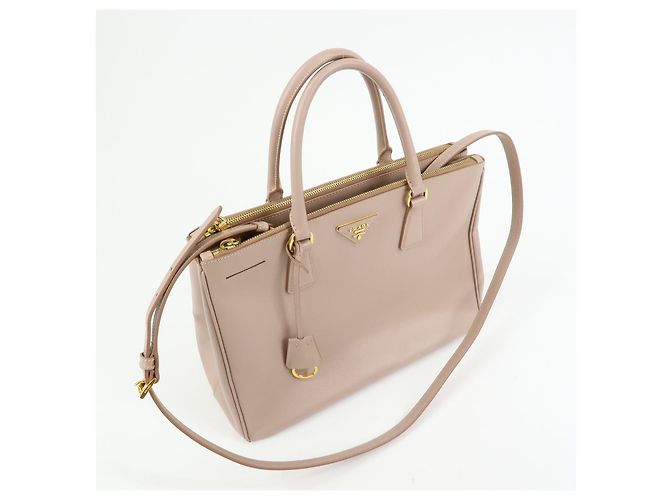 Prada Galliera de piel Saffiano con aplique Large Rosa - vista 4