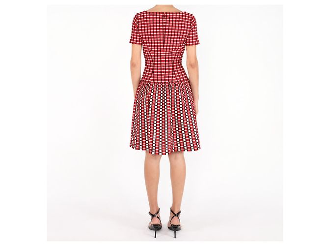 Vestido PRADA a cuadros – Colección Otoño-Invierno 2013 – Talla IT40 / S Negro Blanco Roja - vista 3