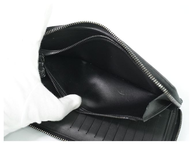 Louis Vuitton Zippy Monogram Shadow Leather Vertical Black - view 6