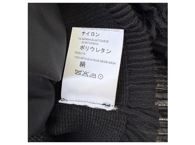 Valentino Schwarzes Strick-Midikleid mit Rüschensaum - Ansicht 9