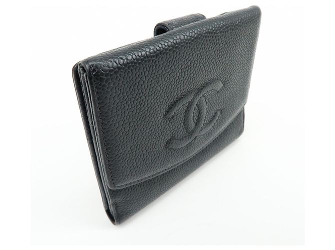 Chanel Vintage Timeless Bifold Caviar Compact Black - view 4