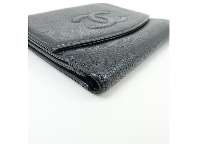 Chanel Vintage Timeless Bifold Caviar Compact Black - view 6