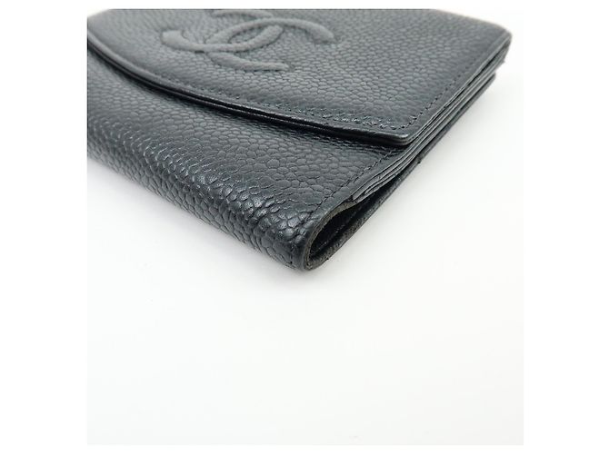 Chanel Vintage Timeless Bifold Caviar Compact Black - view 7