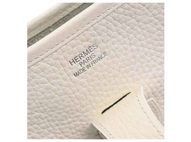 Hermès Borsa Hermes Evelyne Gen III Clemence PM Bianco - vista 4