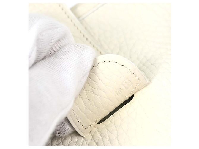 Hermès Borsa Hermes Evelyne Gen III Clemence PM Bianco - vista 5
