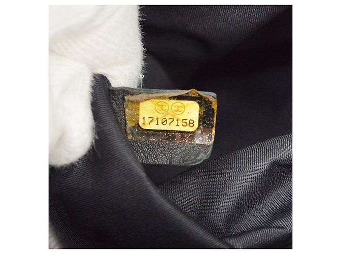 Chanel Biarritz Quilted Coated Canvas Small Nero - vista 5