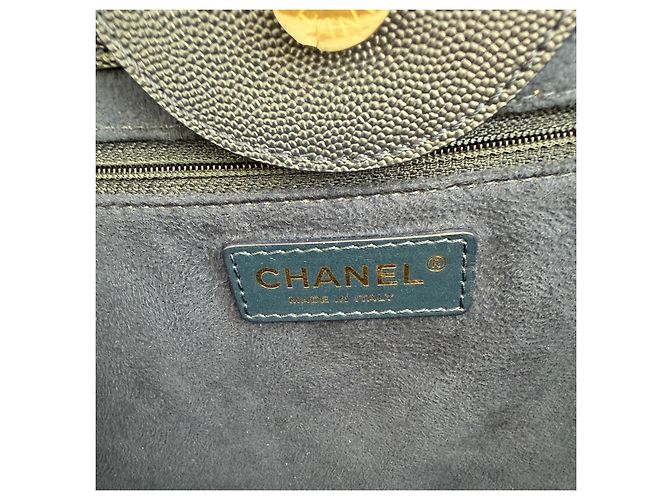 Chanel Deauville Borsa Tote in Pelle Caviar - vista 10