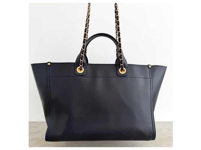 Chanel Deauville Borsa Tote in Pelle Caviar - vista 4