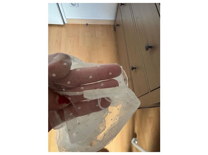Christian Dior weiße Spitzenbluse mit Polka Dots - Ansicht 6