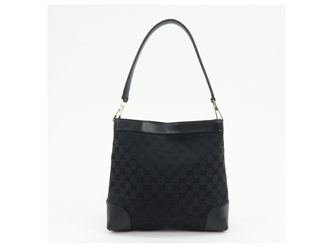 Gucci Gucci GG Canvas North-South Tote GG Canvas and Leather Medium Nero - vista 2