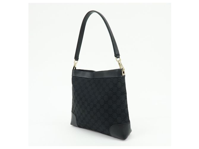 Gucci Gucci GG Canvas North-South Tote GG Canvas and Leather Medium Nero - vista 3