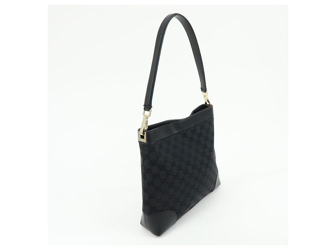 Gucci Gucci GG Canvas North-South Tote GG Canvas and Leather Medium Nero - vista 4
