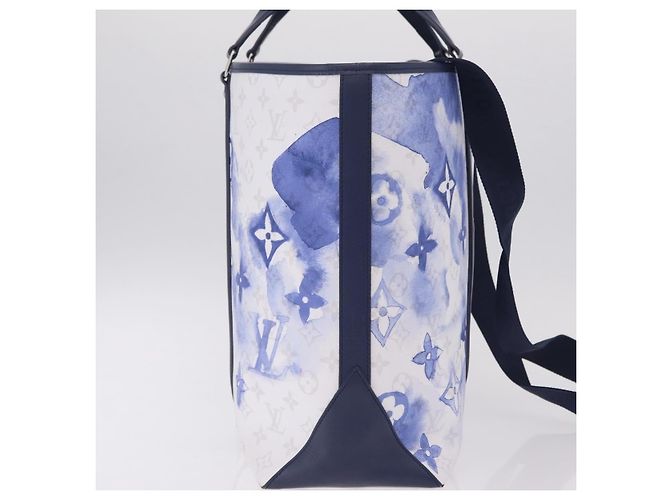 Louis Vuitton New Limited Edition Monogram Watercolor Canvas GM Blu - vista 4