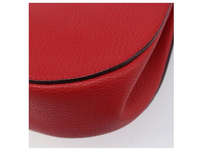 Chloé Chloe Drew Chain Schultertasche aus Leder Rot Goldfarben Auth bs37070A - Ansicht 15