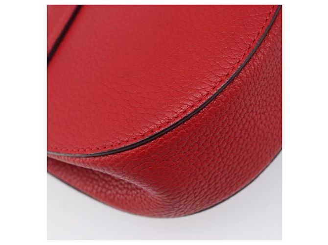Chloé Chloe Drew Chain Schultertasche aus Leder Rot Goldfarben Auth bs37070A - Ansicht 16
