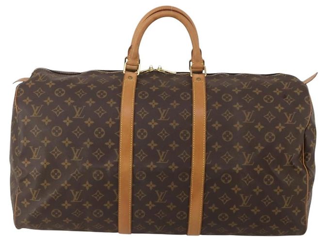 LOUIS VUITTON Monogram Keepall 55 Boston Bag M41424 LV Auth 202595A Monogramme - vue 13