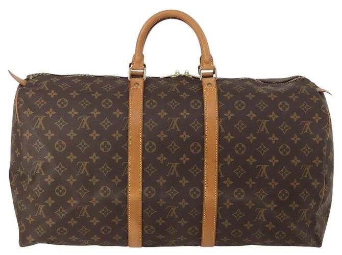 LOUIS VUITTON Monogram Keepall 55 Boston Bag M41424 LV Auth 202595A Monogramme - vue 2