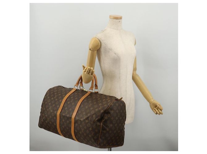 LOUIS VUITTON Monogram Keepall 55 Boston Bag M41424 LV Auth 202595A Monogramme - vue 21