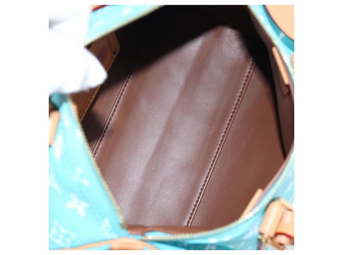 Borsa LOUIS VUITTON Speedy P9 Bandouliere 25 Turquoise Blue M11561 Auth BA15809SM Turchese Monogramma - vista 11