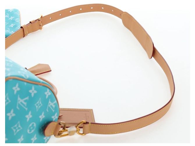 Borsa LOUIS VUITTON Speedy P9 Bandouliere 25 Turquoise Blue M11561 Auth BA15809SM Turchese Monogramma - vista 17