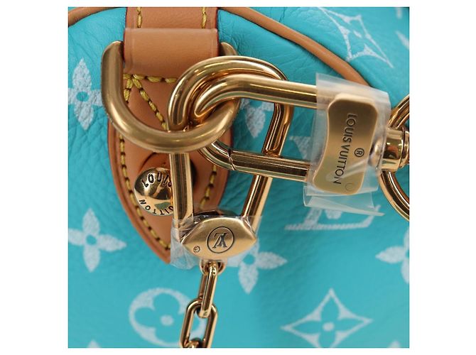Borsa LOUIS VUITTON Speedy P9 Bandouliere 25 Turquoise Blue M11561 Auth BA15809SM Turchese Monogramma - vista 23