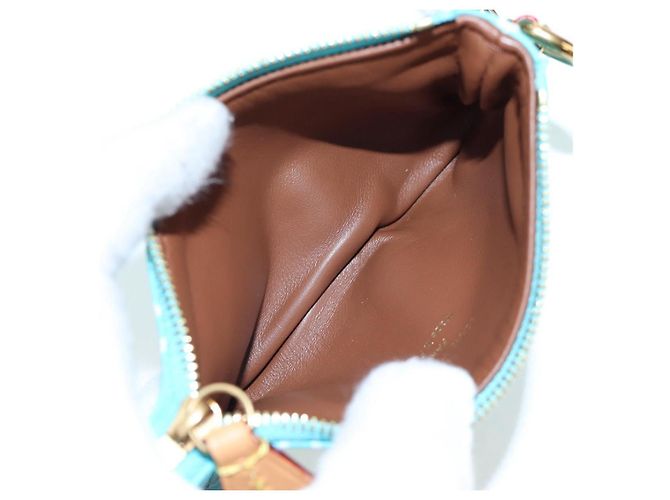 Borsa LOUIS VUITTON Speedy P9 Bandouliere 25 Turquoise Blue M11561 Auth BA15809SM Turchese Monogramma - vista 27